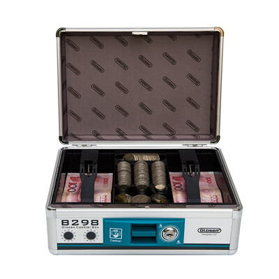 Jinlongxing (Glosen) B598 aluminum alloy supermarket cashier box / bank cash box / household cash box with a safe and durable
Jinlongxing (Glosen) B598 aluminum alloy supermarket cashier box / bank cash box / household cash box with a safe and durable