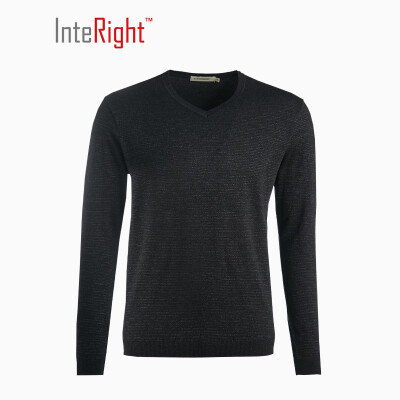 

INTERIGHT Liangsi Мужской V-образный вырез с длинными рукавами, свитер темно-синий бизнес код XL