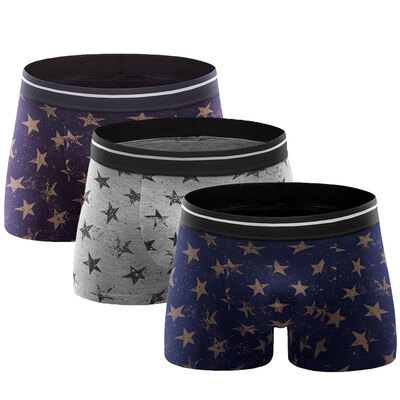 Heng Yuanxiang modal men&39s underwear in the waist star print flat underwear 3 pack combination of two 17095
Heng Yuanxiang modal men&39s underwear in the waist star print flat underwear 3 pack combination of two 17095