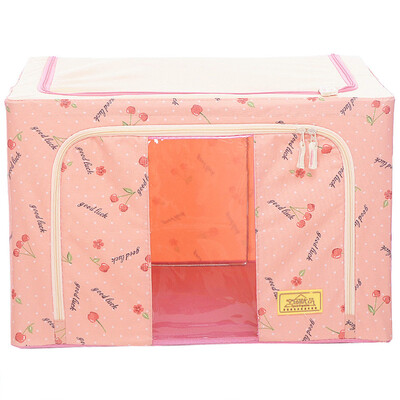 Space Premium Large Reinforced Double Window Baina Finishing Box Features Printed Oxford Cloth Storage Box One Pack Cherry Powder Large 66L
Space Premium Large Reinforced Double Window Baina Finishing Box Features Printed Oxford Cloth Storage Box One Pack Cherry Powder Large 66L