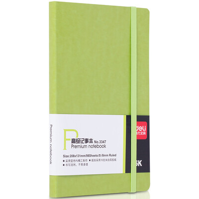 Effective deli 3347 strap design texture leather surface Notebook intimate pocket 25k 98 green
Effective deli 3347 strap design texture leather surface Notebook intimate pocket 25k 98 green