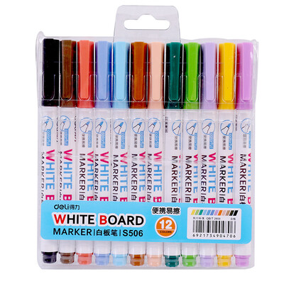 Deli S506 12-color single-head mini white pen pen set easy to clean without leaving marks
Deli S506 12-color single-head mini white pen pen set easy to clean without leaving marks