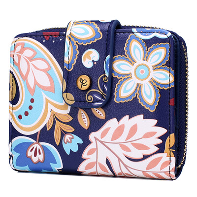 Venuco printing zipper buckle short female wallet coin card pack mini retro fashion cute lady folding small wallet W41 treasure blue
Venuco printing zipper buckle short female wallet coin card pack mini retro fashion cute lady folding small wallet W41 treasure blue