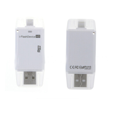 

i-Flash Drive USB Micro SD TF Card Reader Flash Drive For iPhone 6s 6 Plus 5 iPad 80310
