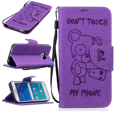 Фиолетовый медведь Стиль Тиснение Классический откидная крышка с подставкой Функция и слот кредитной карты для SAMSUNG GALAXY S6 Edge 
Фиолетовый медведь Стиль Тиснение Классический откидная крышка с подставкой Функция и слот кредитной карты для SAMSUNG GALAXY S6 Edge