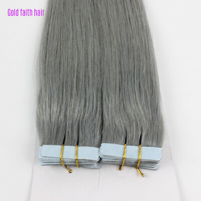 100% Peruvian Virgin Remy Tape Hair Extensions Silky Straight Gray PU Tape Glue Skin Weft Hair Extensions
100% Peruvian Virgin Remy Tape Hair Extensions Silky Straight Gray PU Tape Glue Skin Weft Hair Extensions