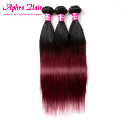 Aphro Hair 8A Unprocessed Brazilian Ombre Virgin Hair 3 Bundles Straight Hair 100% Human Hair Extensions 1b-99J
Aphro Hair 8A Unprocessed Brazilian Ombre Virgin Hair 3 Bundles Straight Hair 100% Human Hair Extensions 1b-99J