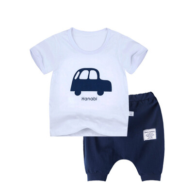 Yue Tong Lai children's suit summer boys short-sleeved T-shirt harem pants suit summer Y0015 white car 90
Yue Tong Lai children's suit summer boys short-sleeved T-shirt harem pants suit summer Y0015 white car 90