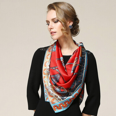 Gem butterfly silk scarf women spring&autumn mulberry silk 110cm large square scarf wild scarf 16 mm heavy satin scarf exquisite gift box packaging Oriental luxury
Gem butterfly silk scarf women spring&autumn mulberry silk 110cm large square scarf wild scarf 16 mm heavy satin scarf exquisite gift box packaging Oriental luxury
