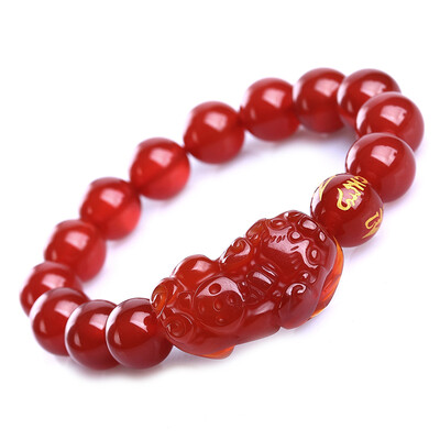Ciming Court red agate brave bracelet bracelet bracelet pony hand string men&women with red gift 12 mm
Ciming Court red agate brave bracelet bracelet bracelet pony hand string men&women with red gift 12 mm