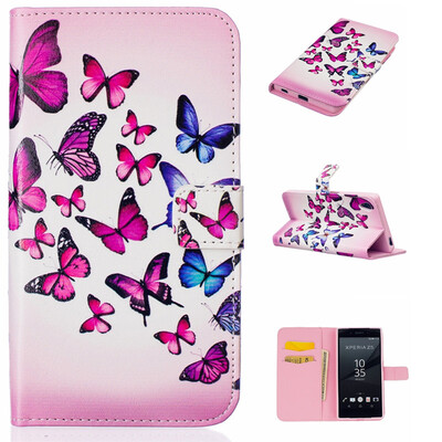 Pink&blue butterfly Design PU Leather Flip Cover Wallet Card Holder Case for SONY Xperia Z5
Pink&blue butterfly Design PU Leather Flip Cover Wallet Card Holder Case for SONY Xperia Z5