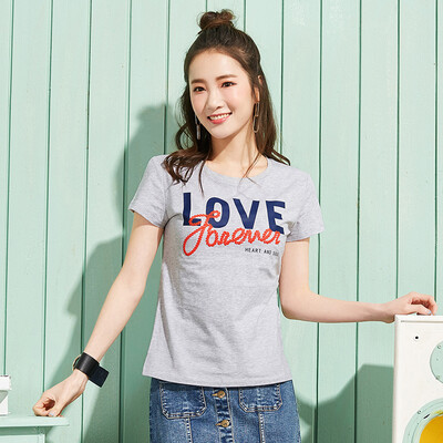 Semir Semir student letter hit color printing round neck collar head primer 12216000003 pink green S
Semir Semir student letter hit color printing round neck collar head primer 12216000003 pink green S