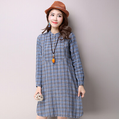 JIANZHI JIANZHI 2017 Autumn Cotton&Mosaic Large Size Women&39s Dress Dresser Slim Simple Long Sleeve Solid Color Plaid Dress Female B8613 Blue
JIANZHI JIANZHI 2017 Autumn Cotton&Mosaic Large Size Women&39s Dress Dresser Slim Simple Long Sleeve Solid Color Plaid Dress Female B8613 Blue