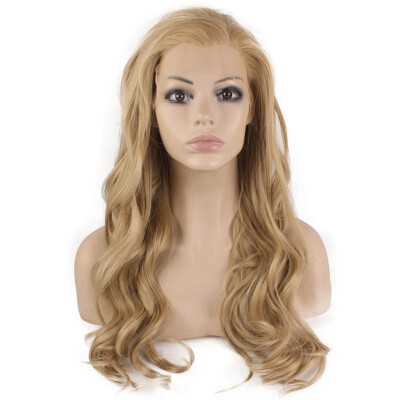 

Iwona Synthetic Hair Lace Front Long Wavy Ash Blonde Wig