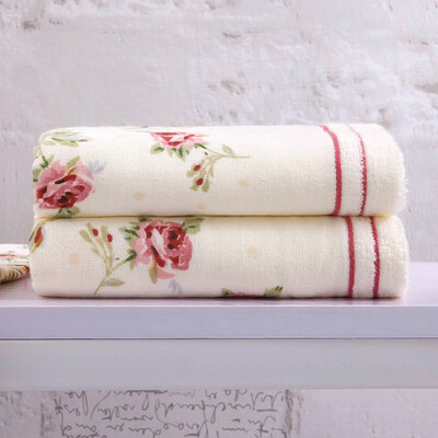 Xin бренд полотенце домашний текстиль цветок ткань ткань хлопок Shu Rou полотенце розовый 76 * 34 см