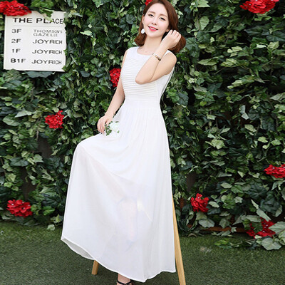 Siberian woman 2017 summer Korean version of the long skirt Slim was thin temperament simple round neck large size women sleeveless dress S72R0020A7XL white
Siberian woman 2017 summer Korean version of the long skirt Slim was thin temperament simple round neck large size women sleeveless dress S72R0020A7XL white