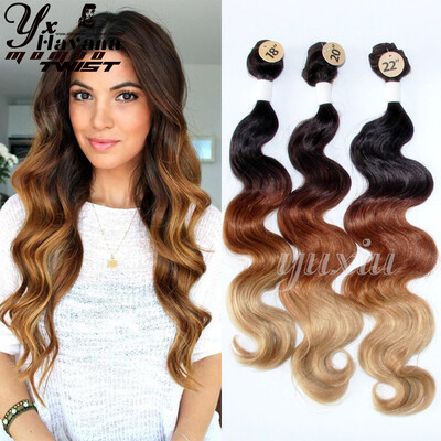 2017 Hot Sale 4PcsLot Ombre Synthetic Blonde Body Wave Hair Weave 3 Bundles With Closure 18"-22" 240g Long Hair Extensions
2017 Hot Sale 4PcsLot Ombre Synthetic Blonde Body Wave Hair Weave 3 Bundles With Closure 18"-22" 240g Long Hair Extensions