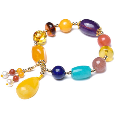 Ouji Ni honey bee wax multi-hand string bracelet blood Perkin Perot flower with amber water drops pendant female with certificate Z00914
Ouji Ni honey bee wax multi-hand string bracelet blood Perkin Perot flower with amber water drops pendant female with certificate Z00914