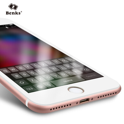 

Бункеры (Benks) iPhone7 Plus закаленная пленка 3D поверхность полноэкранный полный охват закаленной пленки Apple 7 мягкий край шампунь HD мобильный телефон защитная пленка белый
