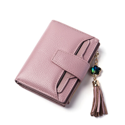 DOODOO wallet female short section Korean version zipper three fold head layer cowhide female wallet multi-function coin wallet multi-card hand bag large capacity D6886 skin pink
DOODOO wallet female short section Korean version zipper three fold head layer cowhide female wallet multi-function coin wallet multi-card hand bag large capacity D6886 skin pink