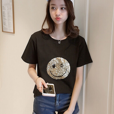 VIVAHEART Smile Pattern T-Shirt Short Sleeve Women's Easy Korean Student Tide Tide VWTD173441 Brown M
VIVAHEART Smile Pattern T-Shirt Short Sleeve Women's Easy Korean Student Tide Tide VWTD173441 Brown M