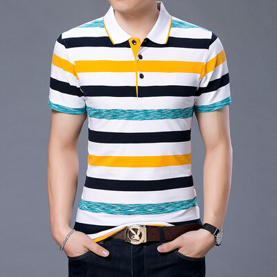 Perth Dillon BOSIDILONG POLO shirt men's fashion wild short-sleeved striped lapel t-shirt 17001BS1716 yellow
Perth Dillon BOSIDILONG POLO shirt men's fashion wild short-sleeved striped lapel t-shirt 17001BS1716 yellow