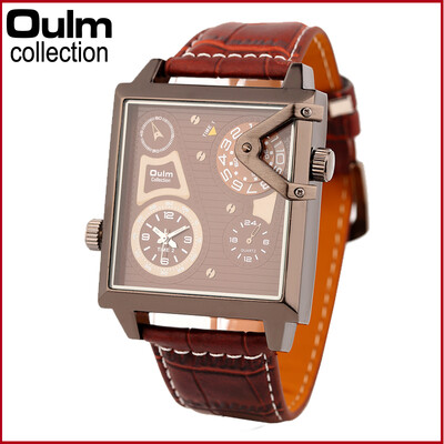 Mens Watches Top Brand Luxury Oulm 3577 Rectangular Watch Double Time Unique Big dial Men's Watch
Mens Watches Top Brand Luxury Oulm 3577 Rectangular Watch Double Time Unique Big dial Men's Watch