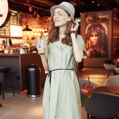 Yixiang Li Ying 2017 summer new loose lace short sleeve dress skirt 970445609 green
Yixiang Li Ying 2017 summer new loose lace short sleeve dress skirt 970445609 green