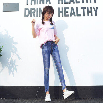 VIVAHEART irregular cut cut trousers English embroidery nine points jeans female VWKN172437 blue 29
VIVAHEART irregular cut cut trousers English embroidery nine points jeans female VWKN172437 blue 29