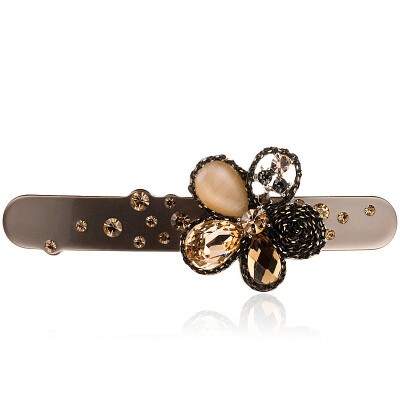 Royalsasa headdress hair ornaments horizontal clip spring chuck hair tail clip acrylic imitation crystal coffee color
Royalsasa headdress hair ornaments horizontal clip spring chuck hair tail clip acrylic imitation crystal coffee color