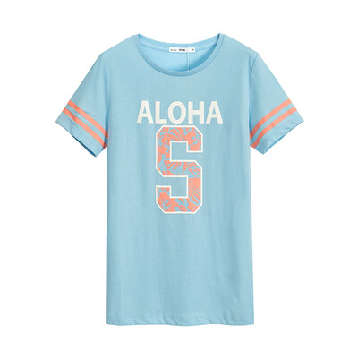 Semir Semir short sleeve T-shirt summer ladies round neck letters printed straight t-shirt Korean version 12216000038 ice blue
Semir Semir short sleeve T-shirt summer ladies round neck letters printed straight t-shirt Korean version 12216000038 ice blue