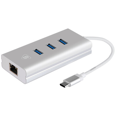 BIAZE Type-C to Gigabit Ethernet converter with HUB USB-C3.1 to RJ45 converter Apple Macbook computer interface external wired network card ZH15-aluminum
BIAZE Type-C to Gigabit Ethernet converter with HUB USB-C3.1 to RJ45 converter Apple Macbook computer interface external wired network card ZH15-aluminum