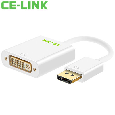 CE-LINK 1610 DP to DVI Converter 12 version of the active Displayport to DVI adapter computer connected to the high-definition TV projector white
CE-LINK 1610 DP to DVI Converter 12 version of the active Displayport to DVI adapter computer connected to the high-definition TV projector white