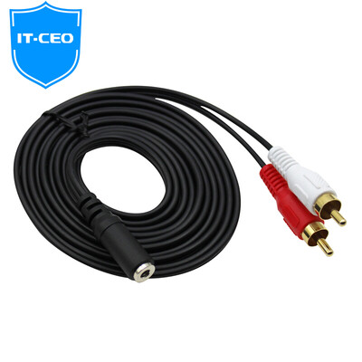 IT-CEO V082R 3.5mm one two audio cable male to public 3.5 audio to 2RCA double Lotus head AV audio cable red and white speaker line audio line 2 meters black
IT-CEO V082R 3.5mm one two audio cable male to public 3.5 audio to 2RCA double Lotus head AV audio cable red and white speaker line audio line 2 meters black