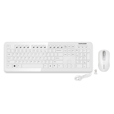 Creative Commons (Banruo) CS6800 White Lithium Edition Wireless Rechargeable Keyboard Set 2.4G Wireless Optical Notebook Office Computer Keyboard Mouse Set
Creative Commons (Banruo) CS6800 White Lithium Edition Wireless Rechargeable Keyboard Set 2.4G Wireless Optical Notebook Office Computer Keyboard Mouse Set