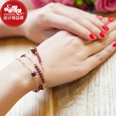 Phoenix Nirvana red garnet bracelet female models K gold students hand ring multi-loop fashion simple natural handmade jewelry gift girlfriend drop beads bracelet】 【multi-layer
Phoenix Nirvana red garnet bracelet female models K gold students hand ring multi-loop fashion simple natural handmade jewelry gift girlfriend drop beads bracelet】 【multi-layer