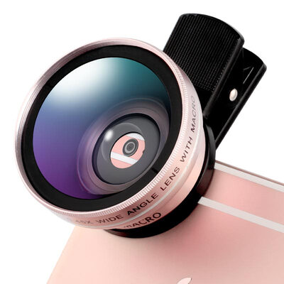 Adventure LIEQI LQ-027 mobile phone lens wide-angle macro two-in-one set of Apple Huawei external camera rose gold
Adventure LIEQI LQ-027 mobile phone lens wide-angle macro two-in-one set of Apple Huawei external camera rose gold
