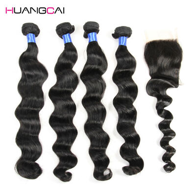 HuangCai hair 8a Mlaysian virgin hair with closure loose wave with closure 4bundles malaysian virgin human hair with closure
HuangCai hair 8a Mlaysian virgin hair with closure loose wave with closure 4bundles malaysian virgin human hair with closure