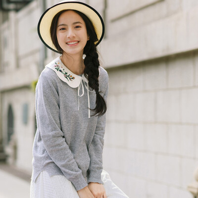 INMAN 2017 autumn new sticky polyester blended short before the long round collar knit sweater female 1873132209 gray
INMAN 2017 autumn new sticky polyester blended short before the long round collar knit sweater female 1873132209 gray