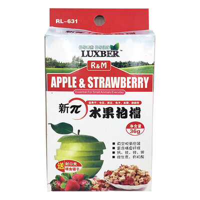 LUXBER New π Fruit Partner Apple & Strawberry Salad Hamster Rabbit Chinchilla Dutch Pig Snack Supplement Nutrition 36g
LUXBER New π Fruit Partner Apple & Strawberry Salad Hamster Rabbit Chinchilla Dutch Pig Snack Supplement Nutrition 36g