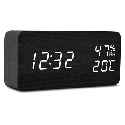 TXL alarm clock creative mute voice control luminous electronic clock fashion living room wood clock clock Zhong Ruisi E black
TXL alarm clock creative mute voice control luminous electronic clock fashion living room wood clock clock Zhong Ruisi E black