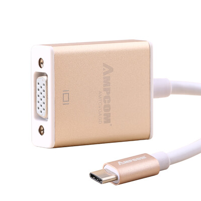AMPCOM AMPCOM Type-C to VGA high-definition converter cable millet Air Macbook connection TV projector display USB-C 31 adapter conversion head gold
AMPCOM AMPCOM Type-C to VGA high-definition converter cable millet Air Macbook connection TV projector display USB-C 31 adapter conversion head gold