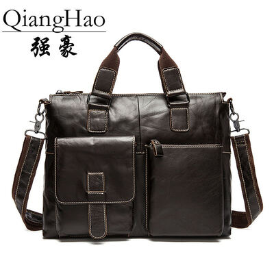 QiangHao Genuine Leather Men Bag Mens Briefcases 156 inch Leather Laptop Bag business Male men travel Tote crossbody Bags
QiangHao Genuine Leather Men Bag Mens Briefcases 156 inch Leather Laptop Bag business Male men travel Tote crossbody Bags