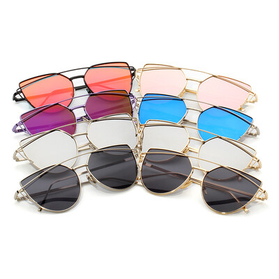 Women 's color film metal cat' s eye sunglasses polygon sunglasses as gift for women
Women 's color film metal cat' s eye sunglasses polygon sunglasses as gift for women