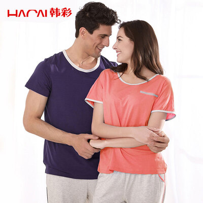 Han Cai HACAI pajamas male 2017 spring&summer short-sleeved modal round neck men&39s clothing suit suit purple blue 180105
Han Cai HACAI pajamas male 2017 spring&summer short-sleeved modal round neck men&39s clothing suit suit purple blue 180105