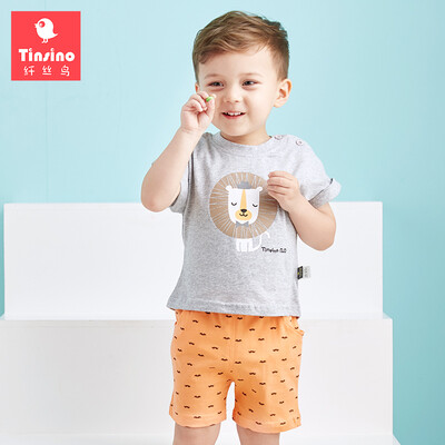 (TINSINO) children's clothing children's summer set children's boy baby cotton leisure short sleeve sets of stars cactus light orange 80
(TINSINO) children's clothing children's summer set children's boy baby cotton leisure short sleeve sets of stars cactus light orange 80