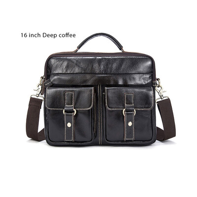 DALFR Genuine Leather Men Shoulder Bags 16/18 Inch Cowhide Handbags Casual Style Messenger Bags for Men Crazy Horse Leather
DALFR Genuine Leather Men Shoulder Bags 16/18 Inch Cowhide Handbags Casual Style Messenger Bags for Men Crazy Horse Leather