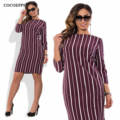 COCOEPPS Autumn summer Striped women dresses big size NEW 2017 plus size women clothing Straight dress Casual Work Office dress
COCOEPPS Autumn summer Striped women dresses big size NEW 2017 plus size women clothing Straight dress Casual Work Office dress