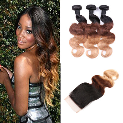 8A Ombre Brazilian Body Wave Hair 3 Bundles With Closure Color 1b427 100 Remy Human Hair
8A Ombre Brazilian Body Wave Hair 3 Bundles With Closure Color 1b427 100 Remy Human Hair