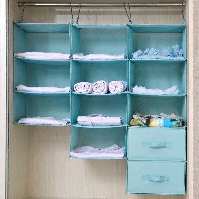 Baicao bicoy Oxford cloth wardrobe storage bag hanging storage bag storage bag 4 layers of kitchen 2 drawers light blue
Baicao bicoy Oxford cloth wardrobe storage bag hanging storage bag storage bag 4 layers of kitchen 2 drawers light blue